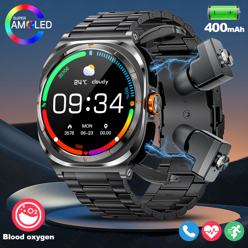 Outdoor Sport Day - Reloj LIGE 2025, auriculares inalámbricos, reloj