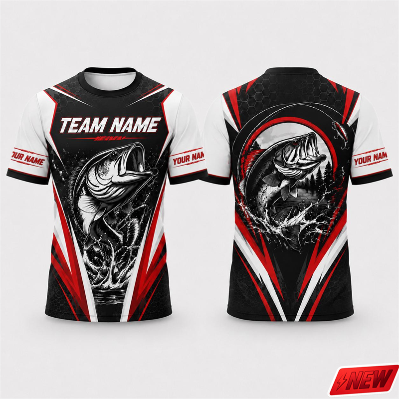 Outdoor Sport Name - Camiseta de Pesca Personalizada con Nombre
