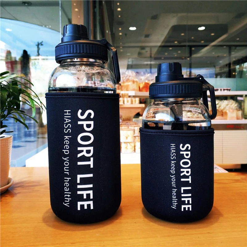 Outdoor Sport Glass Water Bottle - Botella de agua deportiva portátil de