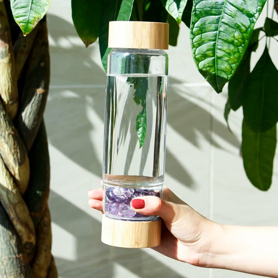 Outdoor Sport Glass Water Bottle - Botellas de mineral Natural de cristal
