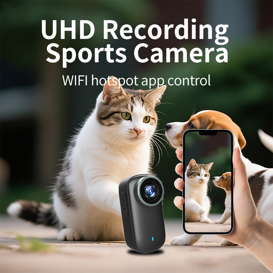 Indoor Sport And Outdoor Sports - Cámara de acción 4K para mascotas,