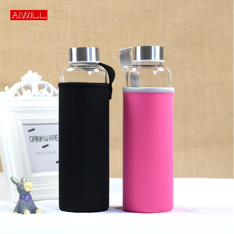 Outdoor Sport Glass Water Bottle - AIWILL-botella de agua deportiva de vidrio