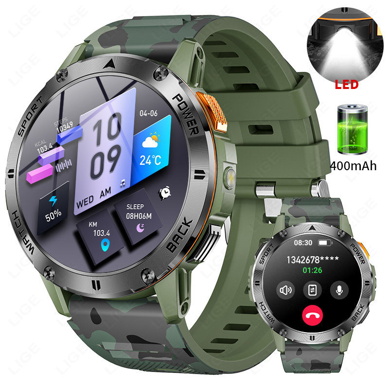 Reloj inteligente LIGE de 400m - Outdoor Sport Day reseña y precio