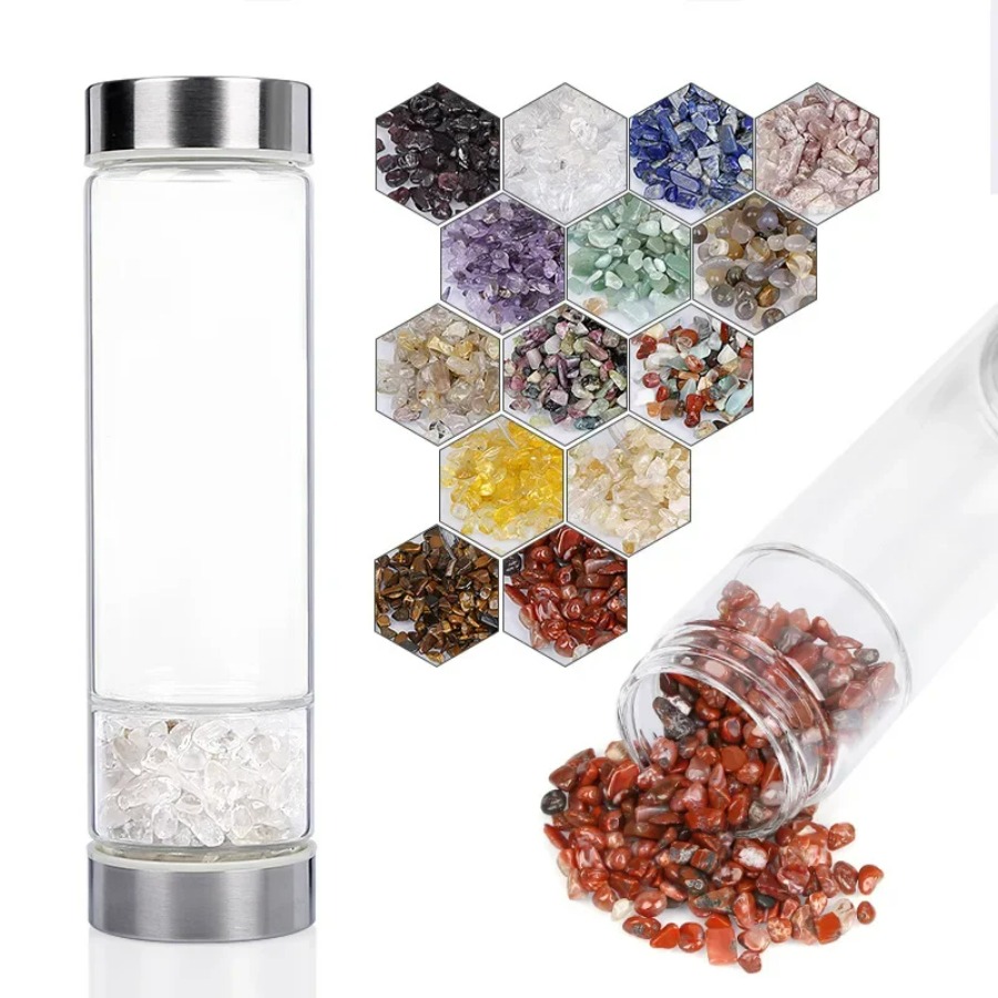 Botellas de mineral Natural de - Outdoor Sport Glass Water Bottle reseña y precio