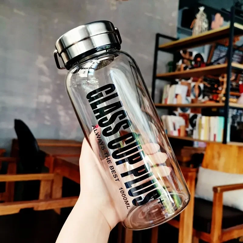 Botella de agua de vidrio de 2 - Outdoor Sport Glass Water Bottle reseña y precio