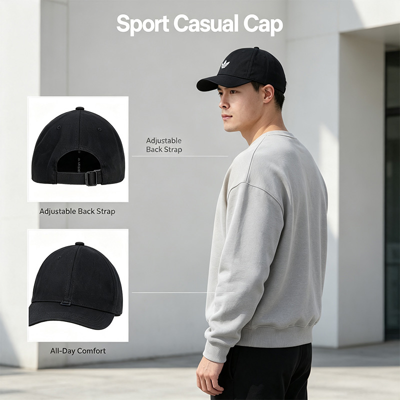 Gorra de béisbol negra Adidas  - Outdoor Sport Logo reseña y precio