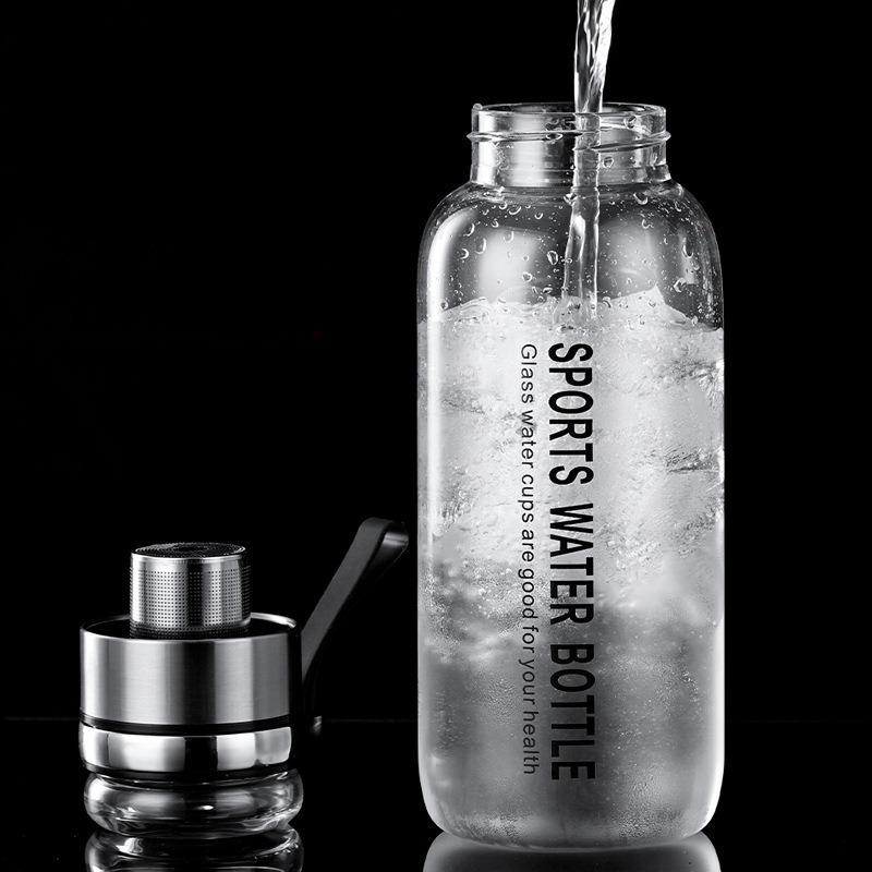 Botella de agua de vidrio de 1 - Outdoor Sport Glass Water Bottle reseña y precio