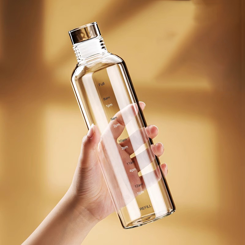 Botella de agua deportiva de v - Outdoor Sport Glass Water Bottle reseña y precio