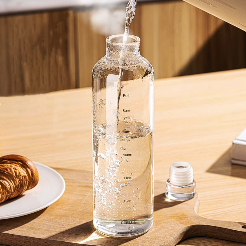 Botella de agua deportiva de v - Outdoor Sport Glass Water Bottle reseña y precio